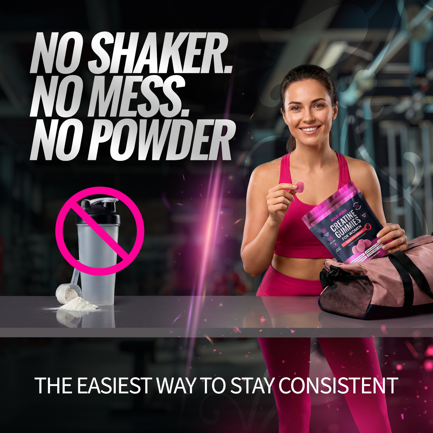 Creatine Monohydrate Gummies for Women -- 5g Creatine Per Serving