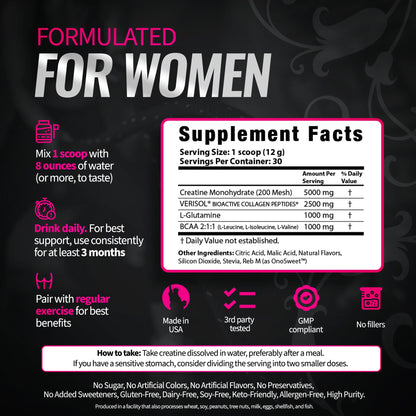 #1 Creatine for Women - Build Muscle & Reduce Cellulite