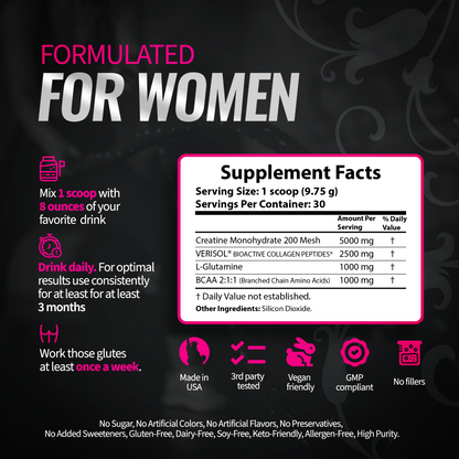 #1 Creatine for Women - Build Muscle & Reduce Cellulite (To Save On Shipping)
