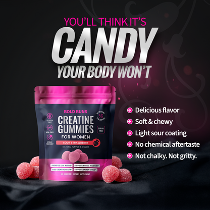 Creatine Monohydrate Gummies for Women -- 5g Creatine Per Serving