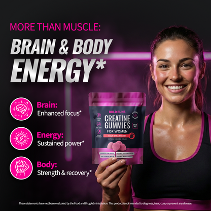 Creatine Monohydrate Gummies for Women -- 5g Creatine Per Serving